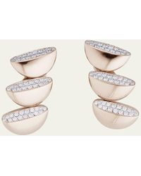 Vhernier - 18k White Gold Eclisse Endless Diamond Clip-on Earrings - Lyst