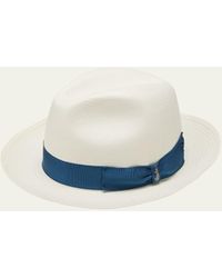 Borsalino - Fine Panama Medium-brimmed Straw Hat - Lyst