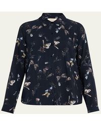 L'Agence - Holly Long-Sleeve Blouse - Lyst