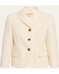 Marni - Double Wool Crepe Single-Breasted Blazer Jacket - Lyst