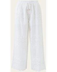 Melissa Odabash - Immy Eyelet Drawstring Trousers - Lyst