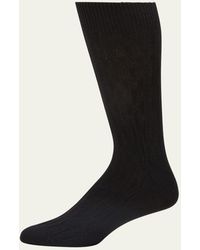 Bresciani - Cashmere Cable Knit Mid-calf Socks - Lyst