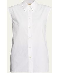 Officine Generale - Iseult Sleeveless Button-front Shirt - Lyst