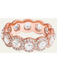 64 Facets - 18k Rose Gold Scallop Diamond Eternity Band - Lyst