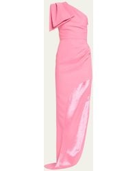 Bronx and Banco - Stella One-shoulder High-low Column Gown - Lyst