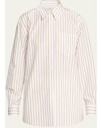 Lafayette 148 New York - Oversized Striped Boyfriend Shirt - Lyst