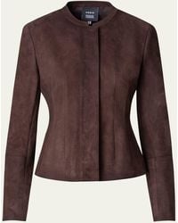 Akris - Aniella Suede Fitted Jacket - Lyst