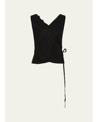 SIR. - Klara Embroidered Wrap Top - Lyst