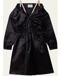 Miu Miu - Satin Button-Front Dress - Lyst
