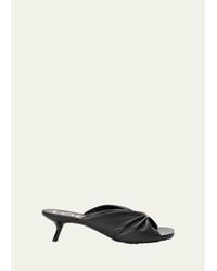 Loewe - X Paula's Ibiza 45Mm Pebble Soft Leather Slide Sandals - Lyst