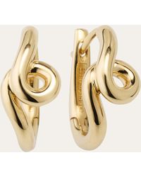 Bea Bongiasca - Single Wave Hoop Earrings In 9k Yellow Gold - Lyst