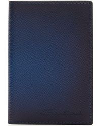 Santoni - Vertical Leather Bifold Card Case - Lyst