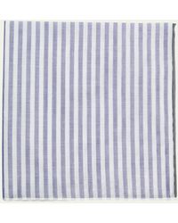 Simonnot Godard - Buren Cotton Stripe Pocket Square - Lyst