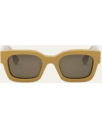 Fendi - Signature Oval Logo Sunglasses - Lyst