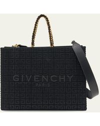 Givenchy - G-tote Medium Shopping Bag In 4g Logo Canvas With Chain Handles - Lyst