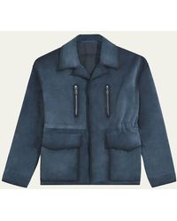 Berluti - Scritto-Undercollar Leather Jacket - Lyst