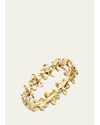 Sydney Evan - 14K Diamond Tiny Plumeria Eternity Ring - Lyst