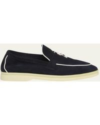 Loro Piana - Summer Suede Charms Loafers - Lyst