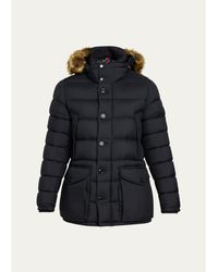 Moncler - Clunye Faux-Fur-Trim Down Jacket - Lyst
