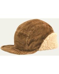 Cableami - Corduroy Cap With Fold-down Ear Warmers - Lyst