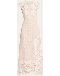 Lela Rose - Floral Lace Pencil Dress - Lyst