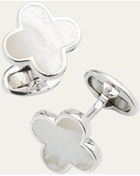 Jan Leslie - Mother-of-pearl Clover Cuff Links - Lyst