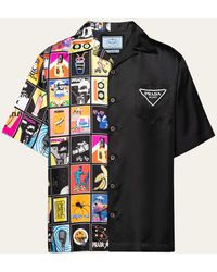 Prada - Megamix Double Match Camp Shirt - Lyst