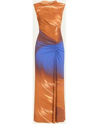 Jonathan Simkhai - Acacia Marble-print Sleeveless Midi Dress - Lyst