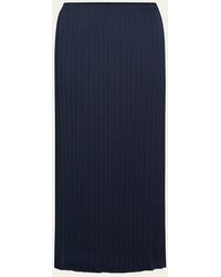 Vince - Pleated Straight Pull-On Midi Skirt - Lyst