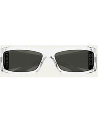 Gucci - GG1492Sm Plastic Rectangle Sunglasses - Lyst