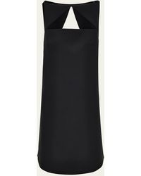 Versace - Double Wool Blend Cocktail Dress With Cutout Details - Lyst