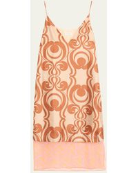 Dries Van Noten - Dantar Printed Silk Midi Dress - Lyst
