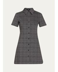 Theory - Easy A-Line Glen Plaid Mini Dress - Lyst