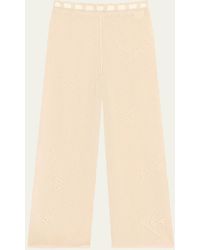 Bode - Angel Fish Knit Lace Joggers - Lyst