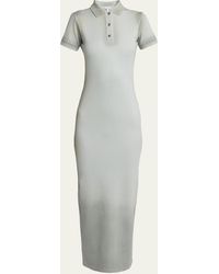 Loewe - Knit Polo Midi Dress - Lyst