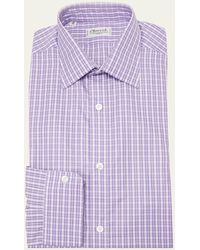 Charvet - Micro-check Cotton Dress Shirt - Lyst