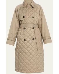 Brunello Cucinelli - Quilted Water-resistant Trench Coat - Lyst