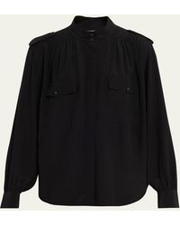 Chloé - Organic Silk Crepe De Chine Top - Lyst