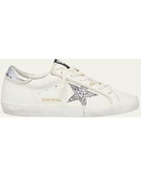 Golden Goose - Superstar Leather Glitter Low-top Sneakers - Lyst