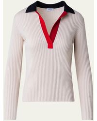 Akris Punto - Colorblock Ribbed Wool Polo Top - Lyst