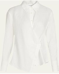 Veronica Beard - Perezzi Asymmetric Linen Shirt - Lyst