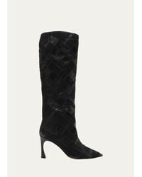 Alexandre Birman - 85Mm Annelise Patchwork Leather Knee-High Boots - Lyst