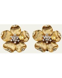 Oscar de la Renta - Ladybug Flower Earrings - Lyst