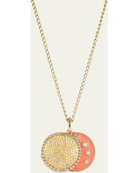 RENNA - Sand Dollar Locket Necklace With Diamonds - Lyst