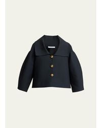 Givenchy - Cocoon Button-Down Crop Jacket - Lyst