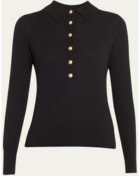 L'Agence - Sterling Collared Sweater - Lyst