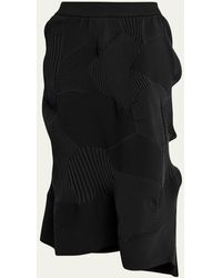 Issey Miyake - Kone Kone Textural Ribbed Skirt - Lyst