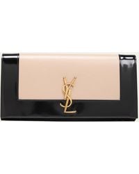 Saint Laurent - Kate Ysl Clutch Bag In Spazzolato Leather - Lyst