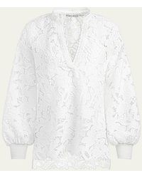Alice + Olivia - Aislyn Lace Blouse - Lyst
