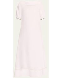 Chloé - X High Summer Poplin Maxi Dress With Netted Detailing - Lyst